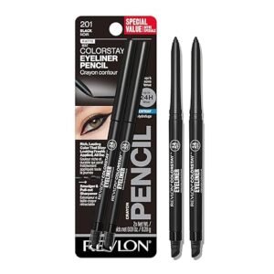 Revlon ColorStay Pencil Waterproof Eyeliner 201 Black, 2 pack